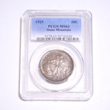 1925 Stone Mountain Civil War Commemorative 50C Silver Half Dollar PCGS MS63 Natural Toned Beauty-Rare