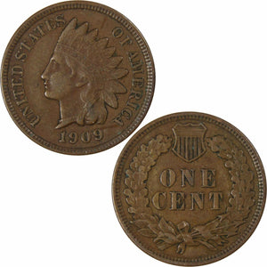 (1) 1859-1909 Indian Head Cent  Bronze Penny  Coin Collectible Fine/Very fine (F/VF)-Rare