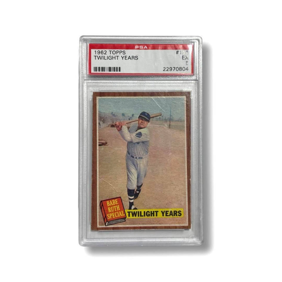 Original 1962 Topps Babe Ruth Twilight Years PSA 5 #141 Yankees