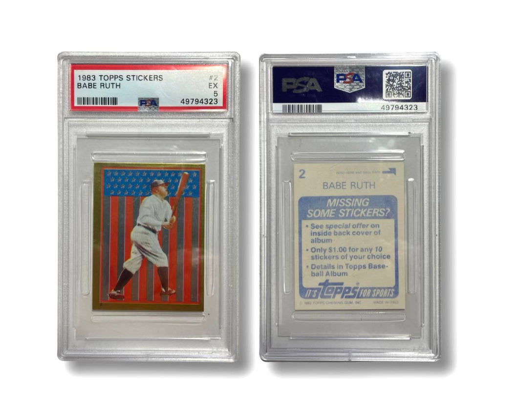 1983 Babe Ruth Topps Stickers #2 PSA 5 EX Yankees