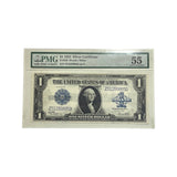 1923 One Dollar Large CERTIFIED PMG Almost Uncirculated 55 PPQ Silver Certificate