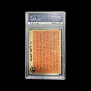 ORIGINAL 1962 TOPPS #139 BABE RUTH BABE HITS 60 PSA 4 SR26604606