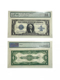 1923 One Dollar Large CERTIFIED PMG Almost Uncirculated 55 PPQ Silver Certificate