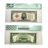 Series 1928-F Five Dollar Red Seal Legal Wide I Fr. 1531 IA Block PCGS 25 Serial I43613424A-Rare