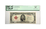 Series 1928-C Five Dollar Red Seal Legal Tender Note Fr. 1528 FA Block PCGS VF 35 -Rare