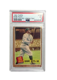 Original 1962 Topps Babe Ruth  Hits 60 #139 Green Tint Variation PSA 3 VG