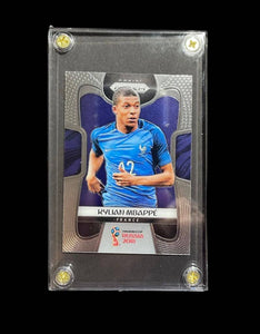 Rare- Original 2018 Panini Prizm WC Soccer Kylian Mbappe Card # 80 France In screw Holder