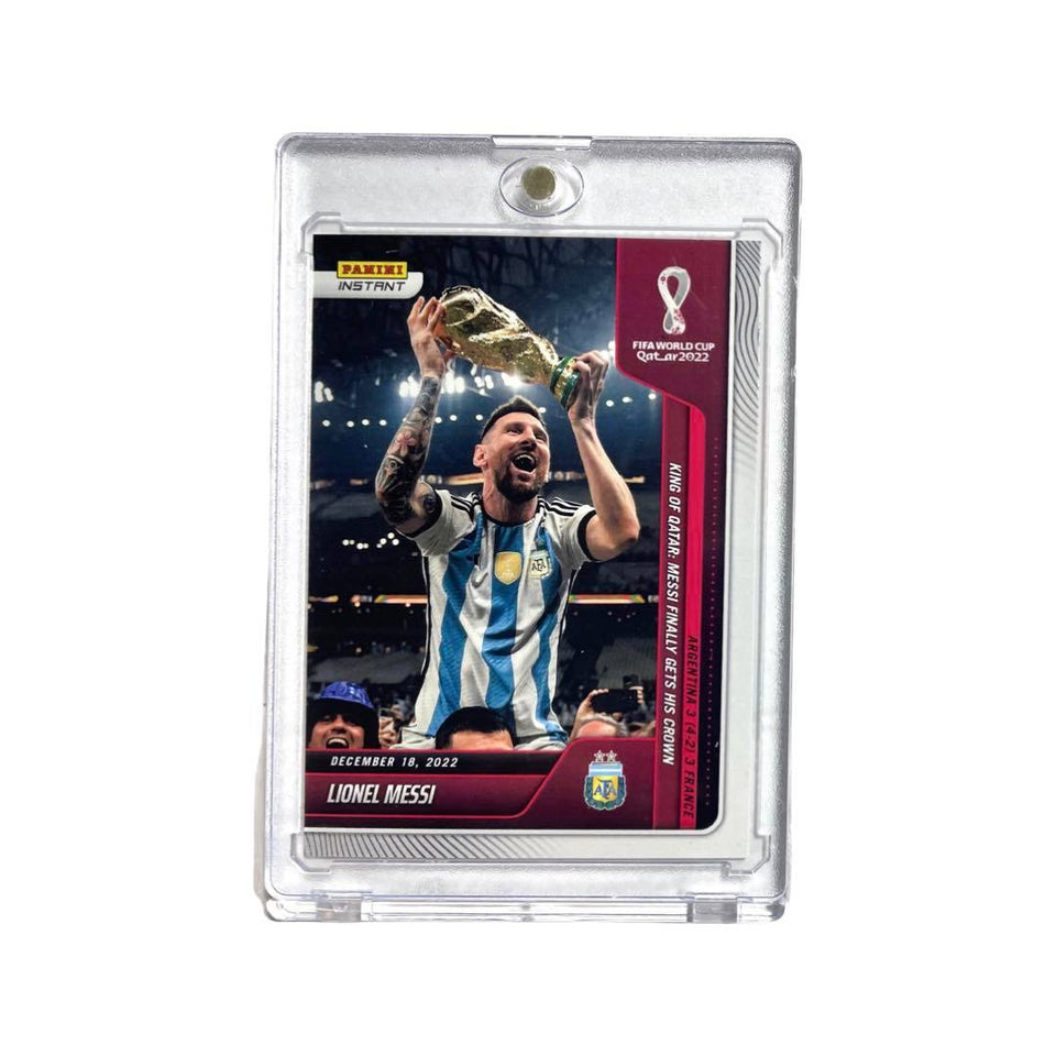 LIONEL MESSI#118 PANINI INSTANT FIFA W/C 2022 QATAR CHAMPION IN PREMIUM HOLDER