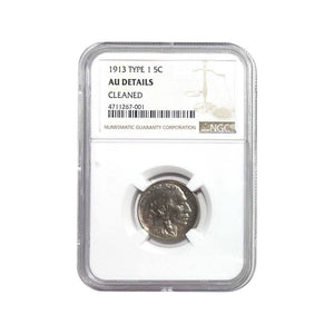 1913 Type 1 Buffalo Nickel First Year of Issue NGC AU Details