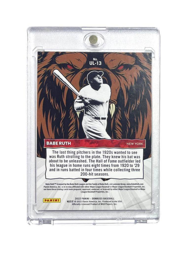 BABE RUTH 2022 Donruss Unleashed #UL-13 Rapture Yankees in Premium Holder