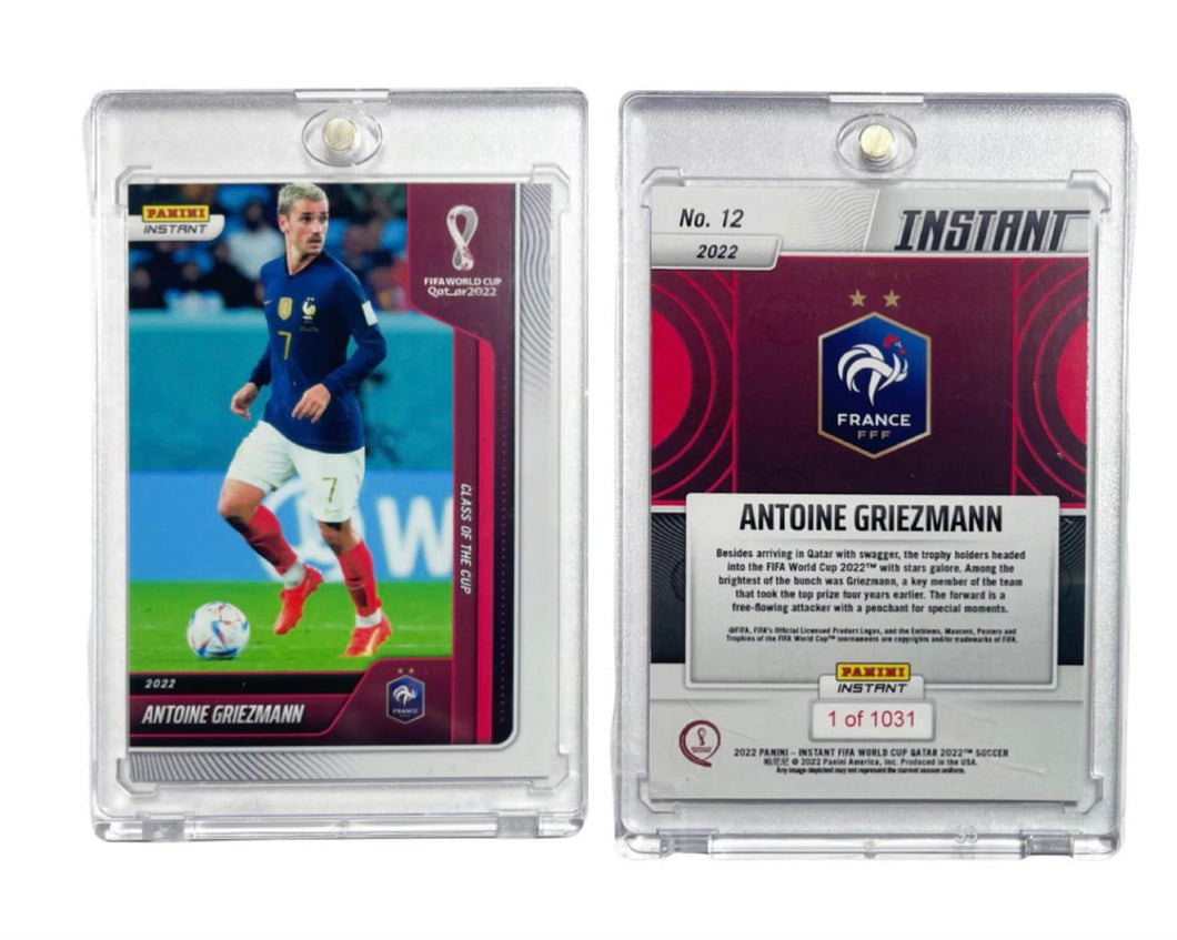 2022 Panini Instant FIFA W/C Antoine Griezmann card #12 /1031 in Premium Holder