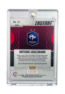 2022 Panini Instant FIFA W/C Antoine Griezmann card #12 /1031 in Premium Holder