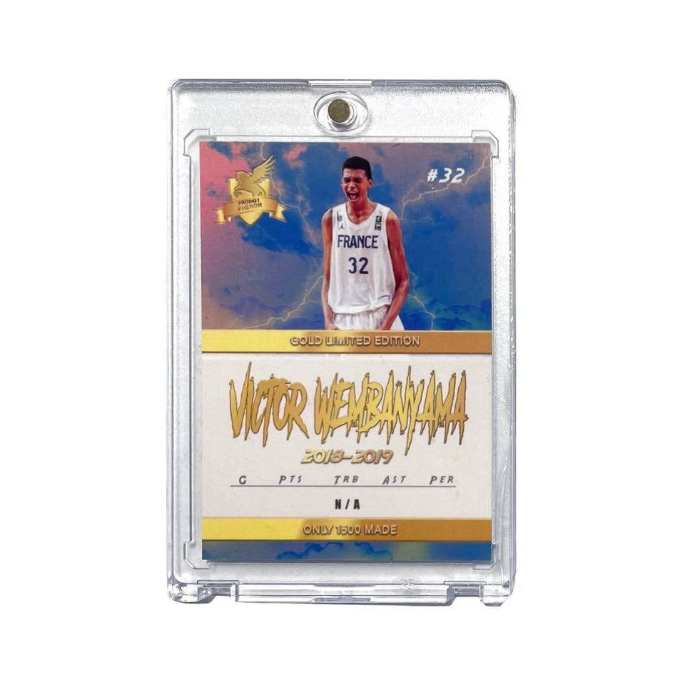 2019 FIRST GOLD LIGHTNING H.S. VICTOR WEMBANYAMA RC - 2023 NBA#1 PICK? W/CASE