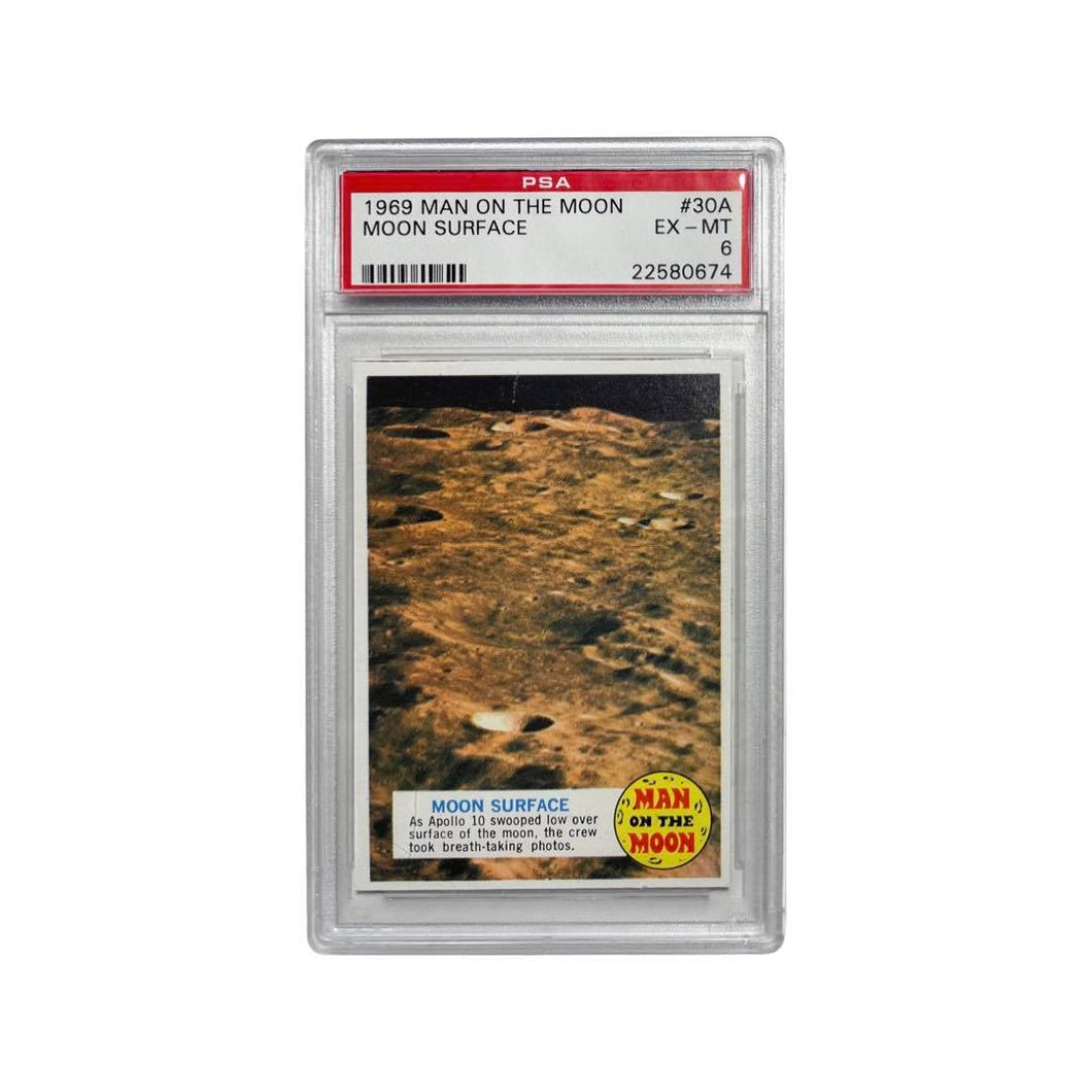 Original-1969 Man on The Moon #30A Moon Surface PSA 6 EX-MT