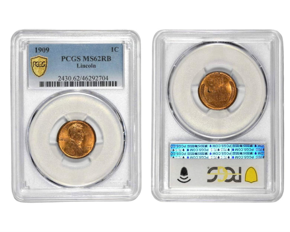 1909 VDB Lincoln Cent PCGS MS62RB — First Year Of Issue