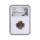 1909 VDB Lincoln Cent NGC MS 63BN Brown Lincoln Label — First Year Of Issue