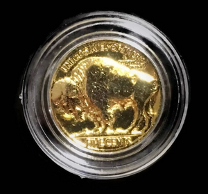 Buffalo Nickel - Pure 24K GOLD PLATED Authentic Buffalo Indian Head Nickel