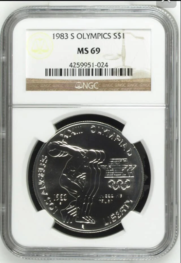 1983-D LA Olympic Silver Dollar Commemorative NGC MS 69