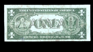 1935 A $1 Silver Certificate, WW II Hawaii Emergency ,Brown Seal Random VF