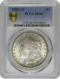 1884 CC Key Date Carson City Morgan Dollar PCGS MS 64 Beautiful -Rare Coin