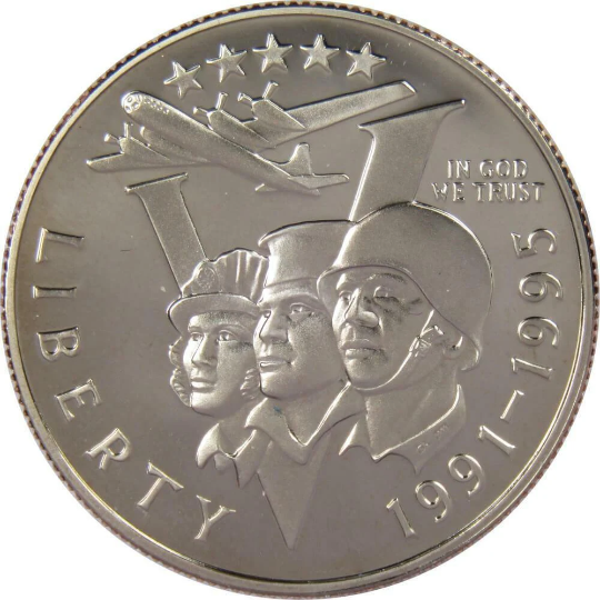 1993 Proof WWII World War 2 1991-1995 Commemorative Half Dollar GEM BU