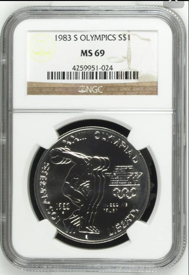 1983-S LA Olympic Silver Dollar Commemorative NGC MS69