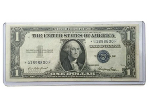 (1) Star Note 1935-$1 Silver Certificate Blue Seal US Mint Better Grade F/VF-Rare