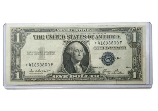 (1) Star Note 1935-$1 Silver Certificate Blue Seal US Mint Better Grade F/VF-Rare