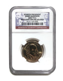 (1) 2007 P, D  JAMES  MADISON PRESIDENT DOLLAR,24K GOLD ENRICHED ,NGC BRILLIANT UNCIRCULATED BU