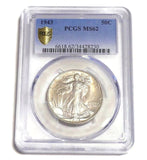 1943 Walking Liberty Silver Half Dollar Coin US Mint PCGS MS62-Rare