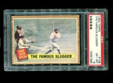 Original 1962 Topps #138 BABE RUTH Famous Slugger Ex-MT PSA 6