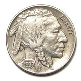 (1) 1937 P,D,S   Full Date, Full Rim, Horn Buffalo Indian Head Nickel F/VF Random