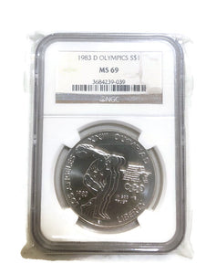 1983-D LA Olympic Silver Dollar Commemorative NGC MS 69