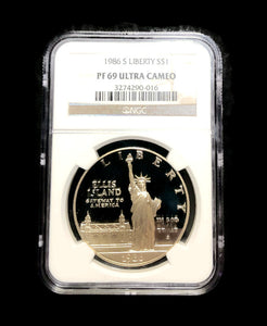 1986 S Statue of Liberty Silver Dollar NGC PF 69 Ultra Cameo