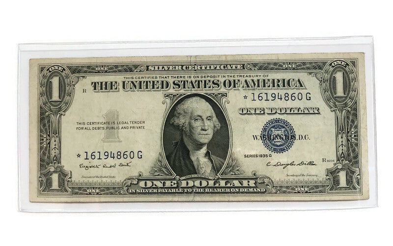 (1) Star Note 1935-$1 Silver Certificate Blue Seal US Mint Better Grade F/VF-Rare