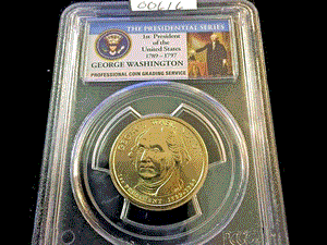 2007-P,D PCGS MS65 GEORGE WASHINGTON DOLLAR 1ST PRESIDENT FIRST DAY OF ISSUE