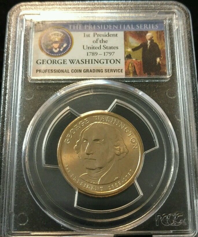 2007-P,D PCGS MS65 GEORGE WASHINGTON DOLLAR 1ST PRESIDENT FIRST DAY OF ISSUE