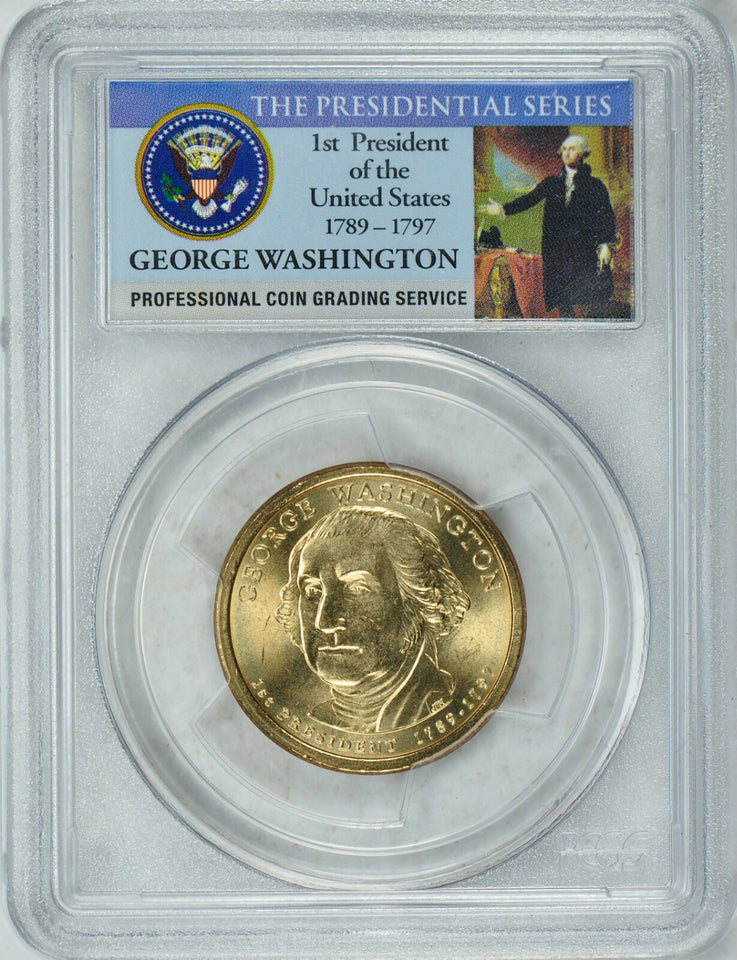 2007-P,D PCGS MS65 GEORGE WASHINGTON DOLLAR 1ST PRESIDENT FIRST DAY OF ISSUE