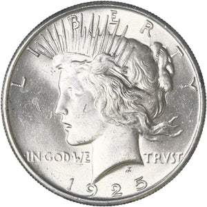 1925 PEACE DOLLAR  US MINT SUPERB SILVER COIN LUSTER (AU/BU) -RARE