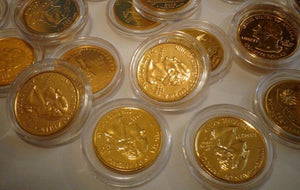 Genuine 24K Gold Plated U.S. Mint State Quarters High Grade  AU/BU 1999-2010 Random