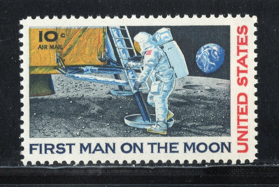 Issued 1969 US Apollo 11 -1st Man on the Moon. Unused 10c Airmail. MNH