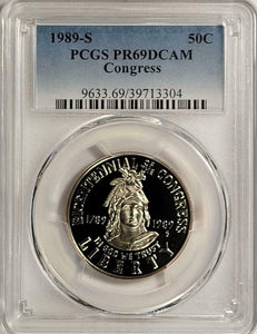 1989-S US Congressional Commemorative Proof Half Dollar 50C - PCGS PR69 DCAM