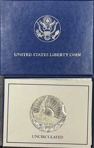 1986-D Statue Of Liberty Commemorative Clad Half Dollar Mint State BU  Box & COA