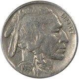 (1) 1937 P,D,S   Full Date, Full Rim, Horn Buffalo Indian Head Nickel F/VF Random