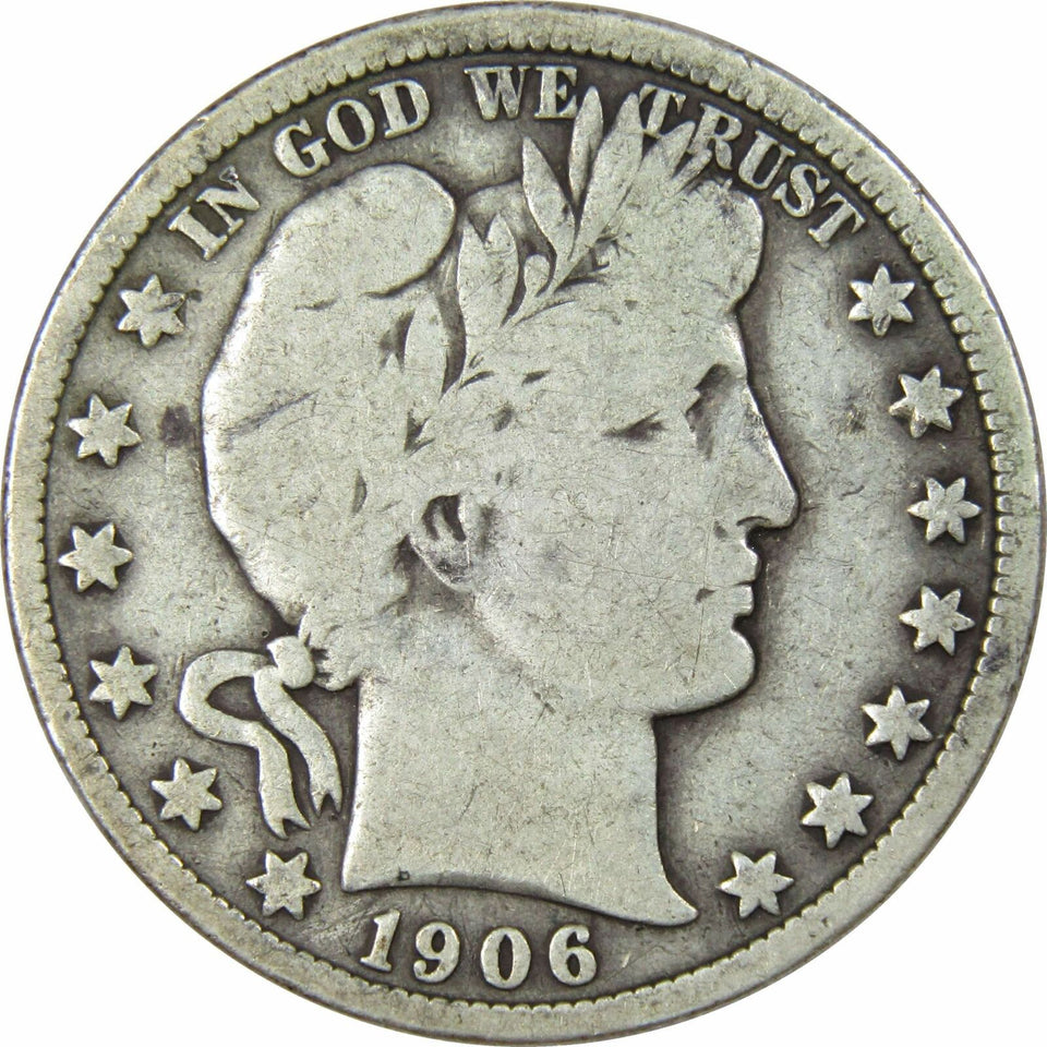 (1)1892-1915-P D S BARBER Half DOLLAR 90% SILVER COIN Full Date High Grade -VG-VF Rare