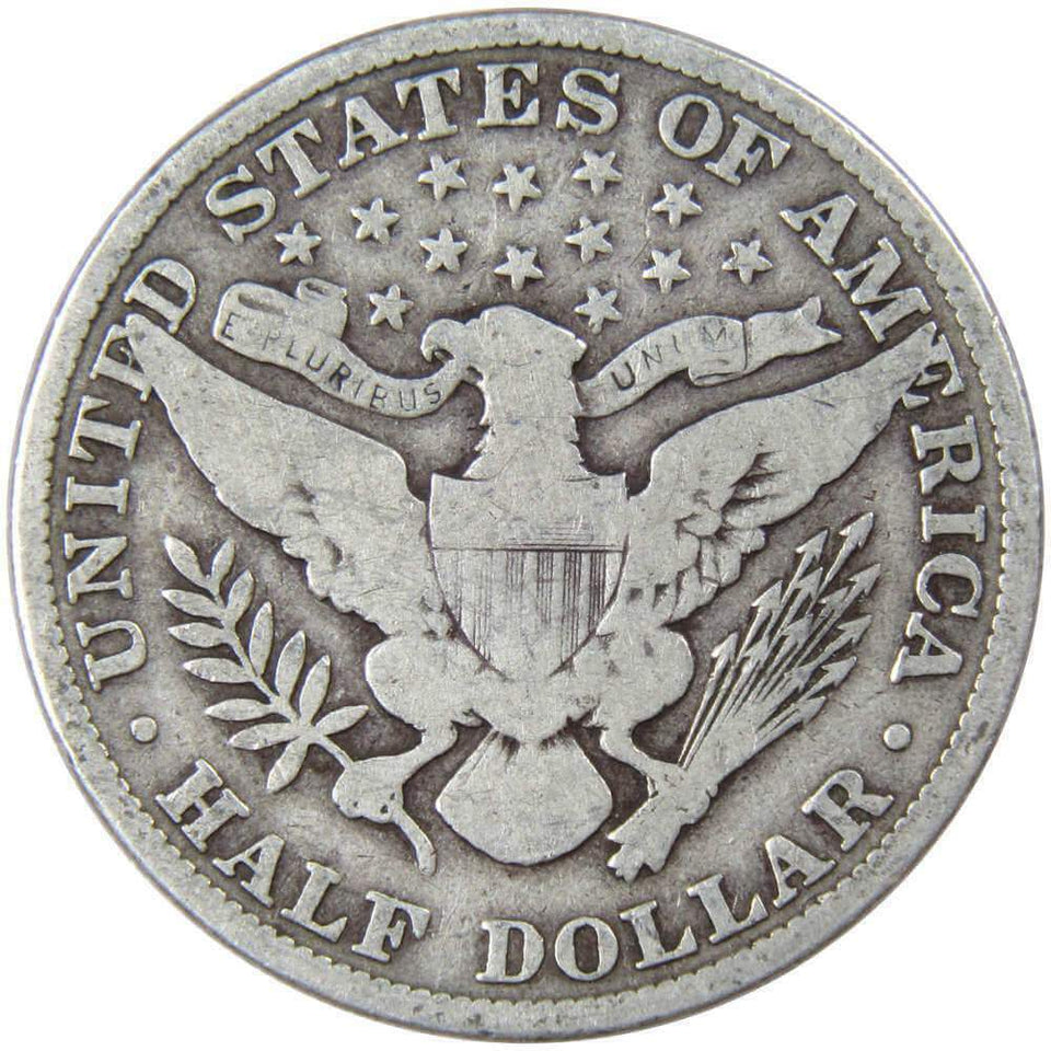 (1)1892-1915-P D S BARBER Half DOLLAR 90% SILVER COIN Full Date High Grade -VG-VF Rare