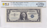 Star Note-One Dollar 1957 A Silver Certificate Currency PCGS GEM UNC 63PPQ