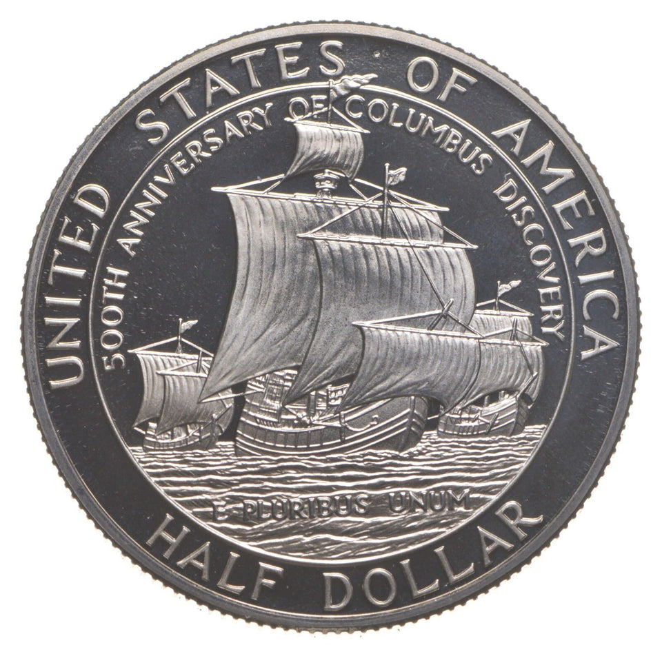 1992 S Columbus Voyage Quincentenary Proof Commemorative Half Dollar GEM PROOF Bu