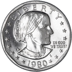 1980 D  $1 T1 SBA Susan B Anthony Dollar US Mint  BU/UNC