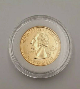 Genuine 24K Gold Plated U.S. Mint State Quarters High Grade  AU/BU 1999-2010 Random